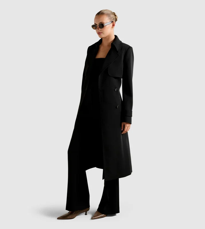 forever new  DELILAH Pocket Detail Soft Trench Coat for Women | Best Price UAE